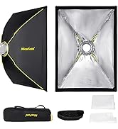 NiceFoto Rectangular Softbox 27.5x39.3 inch/ 70x100cm Quick Set-up ES710 Light Modifier Diffuser ...