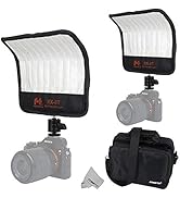 Fomito FalconEyes 2pcs RX-8T Foldable Flexible LED Light Panel Kit 5600K CRI95 On-Camera Lamp Day...