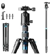 KINGJOY Tripod for Cameras, 76 Inch Tall Compact Camera Tripods & Monopods for DSLR Binoculars La...