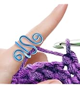 (Turquoise) Handmade Yarn Tension Ring For Crochet, Left & Right Handed Knitting Ring, Crochet Te...