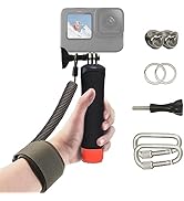 FitStill Waterproof Monopod Floating Hand Grip+Steel cored Safety Wrist Strap Rope for Go Pro Her...