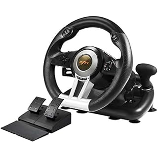 PXN PC Racing Steering Wheel, V3II USB Car Driving Race Gaming Steering Wheel with Pedals for Windows PC, PS3, PS4, Nintendo Switch, Xbox One, Xbox Series X/S