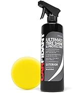 Carfidant Car Tire Shine Spray Kit - Tire Dressing & Rubber Protectant - Dark, Wet Look with No G...