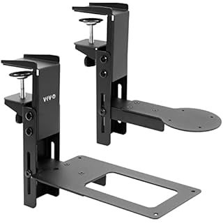 VIVO Steel Clamp-on Joystick and Throttle Mount Designed ONLY for Thrustmaster Hotas Warthog Dual Throttle System for Windows, Attaches to Desks up to 2.3 inches Thick, Black, MOUNT-JS1