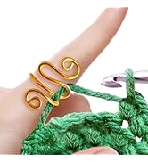 (Yellow) Handmade Yarn Tension Ring For Crochet, Left & Right Handed Knitting Ring, Crochet Tensi...