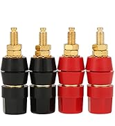 4 Pcs Banana Socket, Test Probe Audio Speaker Terminal Binding Post Banana Plug Jack Socket Adapt...