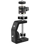 UTEBIT C Clamp with Tripod Head, Adjustable Camera Clamp Mount Set for Desktop, 360 Degree Swivel...
