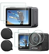 FiTSTILL Tempered Glass Screen Protector Film Only for DJI OSMO Action 3 Camera Front and Back Sc...