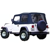 Rampage Complete Soft Top | Vinyl, Black Diamond Color with Tinted Windows, includes Frame & Hard...