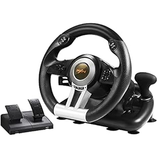 PXN PC Racing Wheel, V3II 180 Degree Universal Usb Car Sim Race Steering Wheel with Pedals for PS3, PS4, Xbox One, Xbox Series X/S, Nintendo Switch (Black)