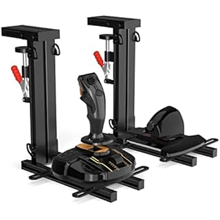 RACGTING Hotas Mount for Logitech X56,X52,X52 Pro, Throttle and Hotas Systems for Thrustmaster T Flight HOTAS,Thrustmaster T.16000M, Thrustmaster TCA,Hotas Desk Mount for The Flight Sim Game Joystick