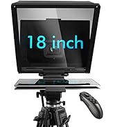 ILOKNZI i6/18 inch Wide Angle Teleprompter for 15.6" 360⁰ Hinge Laptop/Tablet with Adjustable Sup...