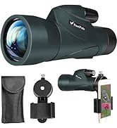 Monocular 12x55 High Power Monocular Telescope for Adults with Smartphone Adapter, FMC Lens & BAK...