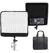 Fomito FalconEyes T12 On Camera Foldable Flexible RGB LED Light Panel 2700K-9999K Mounting On Cam...