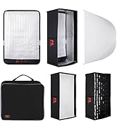 FalconEyes RX-12T Foldable Flexible LED Light Panel Kit 5600K + RX-12OB Extended Softbox Diffuser...