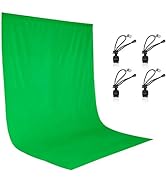 EMART 6 x 9 ft Photography Backdrop Background, Green Chromakey Muslin Background Screen for Phot...