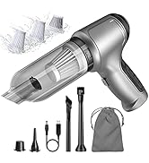 Mini Car Vacuum Cleaner,12000PA High Power Cordless Rechargeable Car Vacuum,3 in 1 Wireless Handh...