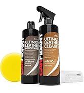 Carfidant Ultimate Leather Cleaner & Conditioner Kit - Leather Cleaning and Restorer Kit with App...