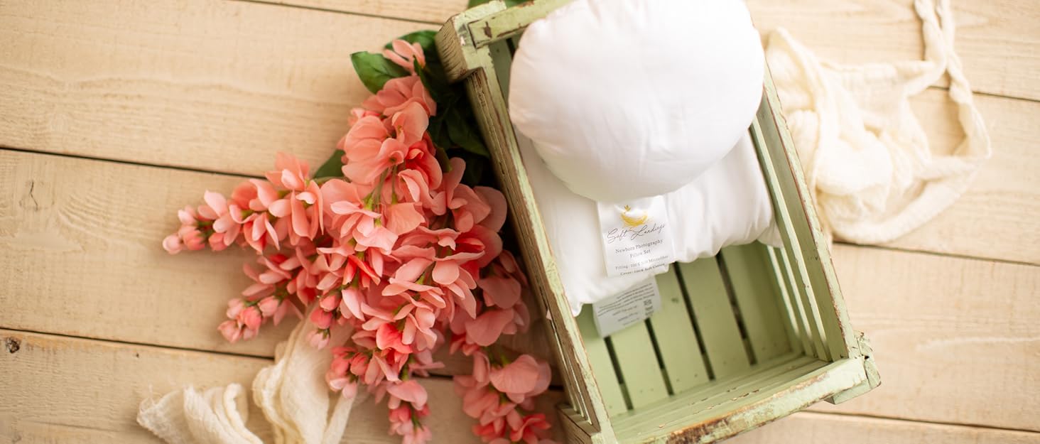 A posed photo featuring First Landings posing pillows