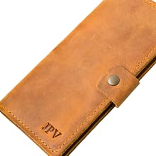 Personalized Leather Checkbook Cover | Distressed Leather Checkbook Wallet, Checkbook Case