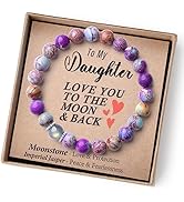 THEMEROL Natural Gemstone Bracelet Gifts for Daughter Mom Sister Niece Aunt Wife Girlfriend Grandma