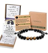 Anniversary Gifts for Him Boyfriend Birthday Gifts for Husband Fathes Day Tiger Eye Beaded Bracel...