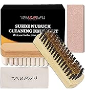 TAKAVU Premium Suede & Nubuck Cleaning Brush Kit, Crepe Brush, Brass Bristle Brush, Microfiber To...