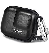 FiTSTILL Black PU Mini Carrying Case for Go Pro Hero 12/11/10/9/8/7/(2018)/6/5 Black,Hard Shell T...