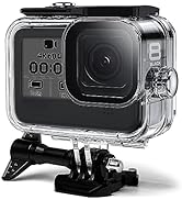 FitStill 60M Waterproof Case for Go Pro Hero 8 Black, Protective Underwater Dive Housing Shell wi...