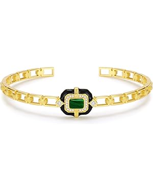 Vintage 18K Gold Plated Open Cuff Bracelets for Women and Girls Retro Bracelet Trendy Jewelry Gifts
