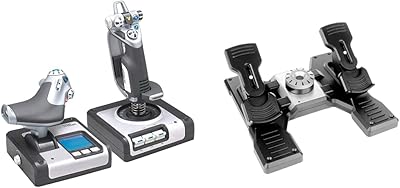 Logitech X52 Flight Control System and Logitech Pro Flight Rudder Pedals