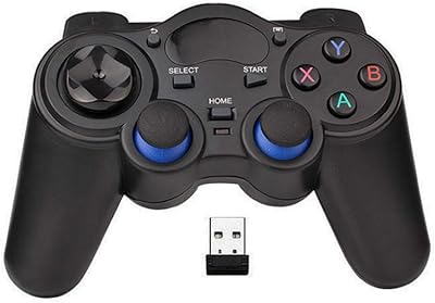 FANDRAGON USB Wireless Gaming Controller Gamepad for PC/Laptop Computer(Windows XP/7/8/10) & PS3 & Android & Steam - [Black] (black)