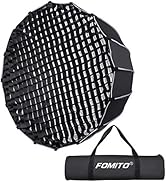 Parabolic Softbox 47.2 inch/120cm Quick Setup Deep Soft Box with Honeycomb Grid and Bowens Mount ...