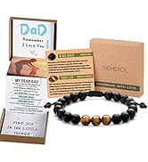 Fathers Day Gifts From Daughter Gifts for Dad Birthday Gift Bracelets for Men Tiger Eye Cool Gift...