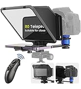 ILOKNZI 7.7 inch Phone Teleprompter Kit W/Bluetooth Remote Control and Tempered Optical Glass for...