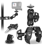 FiTSTILL Aluminum Alloy Bicycle Super Jaw Fixing Device 360°Double Ballhead Magic Arm Adapter wit...