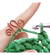 (Red Copper) Handmade Yarn Tension Ring For Crochet, Left & Right Handed Knitting Ring, Crochet T...