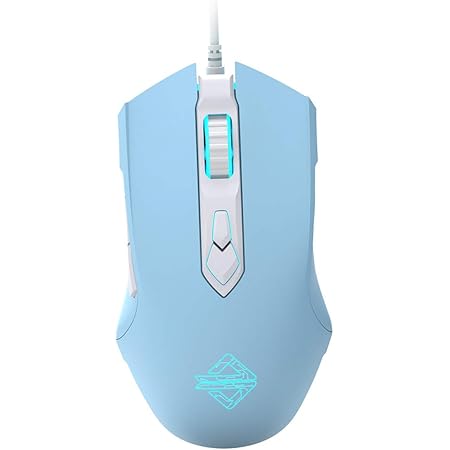 FELICON RGB Lightweight Gaming Mouse, Programmable 7 Buttons, Ergonomic LED Backlit USB Gamer Mice Computer Laptop PC,Compatible with Windows Mac OS Linux(Blue)