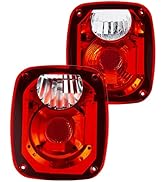 Rampage Taillight Conversion Kit w/Euro Lenses | Pair, Brite Color | 5307 | Fits 1976 - 2006 Jeep...