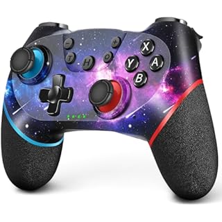 AceGamer Wireless Controller for Switch Pro, Custom Controller Compatible with Switch/Lite/OLED, with Gyro and Gravity Sensor/Dual Vibration/Turbo/Ergonomic Non-Slip! (Galaxy)