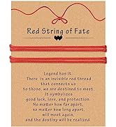 SmileBelle Red string of fate Bracelets, Christmas Matching Bracelets Couples as Couples Gift, Bo...