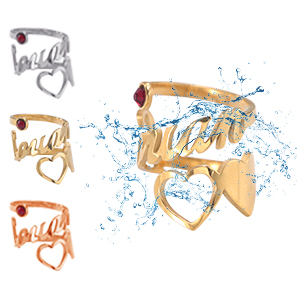 name tag with Birthstone