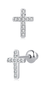 Cross Stud Earring