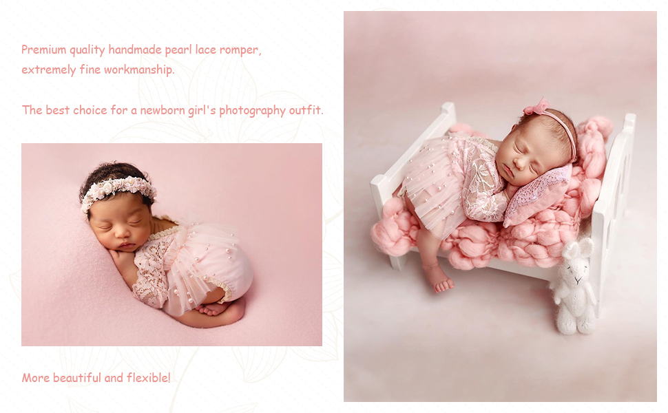 Pink Lace Newborn Photography Outfits