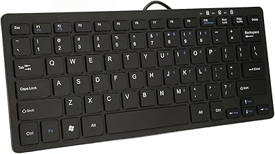 Sanpyl Wired Keyboard, 78 Keys USB Mini Keyboard Scissor Keys Minimalist Design Ultra Thin Keyboard for Business Office Home Laptop(Black)