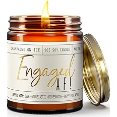 Engagement Gift, Engagement Gifts for Her -'Engaged!' Soy Candle, w/Champagne On Ice I Engagement Gifts for Couples I Fiance