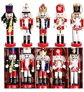 AMOR PRESENT Christmas Nutcracker Ornaments, 5.5 Inch Nutcracker Hanging Decorations Wooden Nutcr...