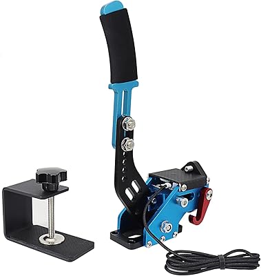 Dcutn 16Bit PC USB Handbrake for SIM Racing Games G920/27/29 T500 T300 LFS/DiRTRally / DiRT4/Project CARS/DRIVECLUB/Asset to Corsa/ WRC8(Blue With Clamp)