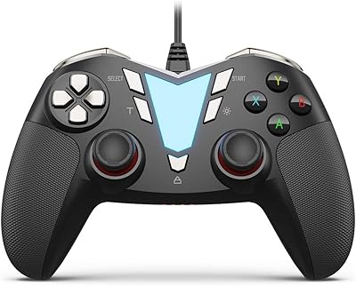 IFYOO PC Steam Game Controller, ONE Pro Wired USB Gaming Gamepad Joystick Compatible with Computer/Laptop(Windows 10/8/7/XP), Android(Phone/Tablet/TV/Box), PS3 - [Black&Silver]