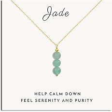 SmileBelle Jade necklace for women green jewelry as birthday gifts, crystal necklace with jade beads, green necklace crystal